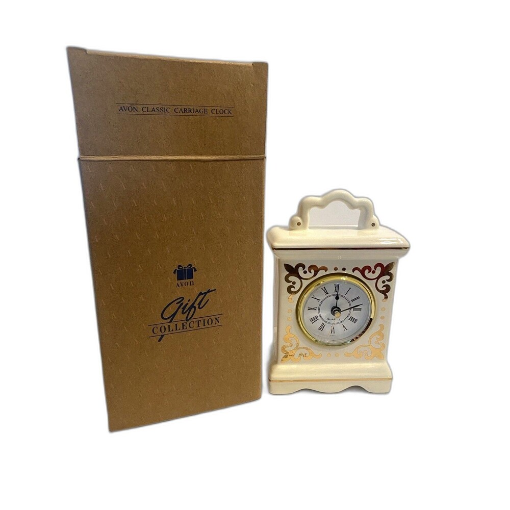 Vintage Avon Classic Carriage Clock CottageCore